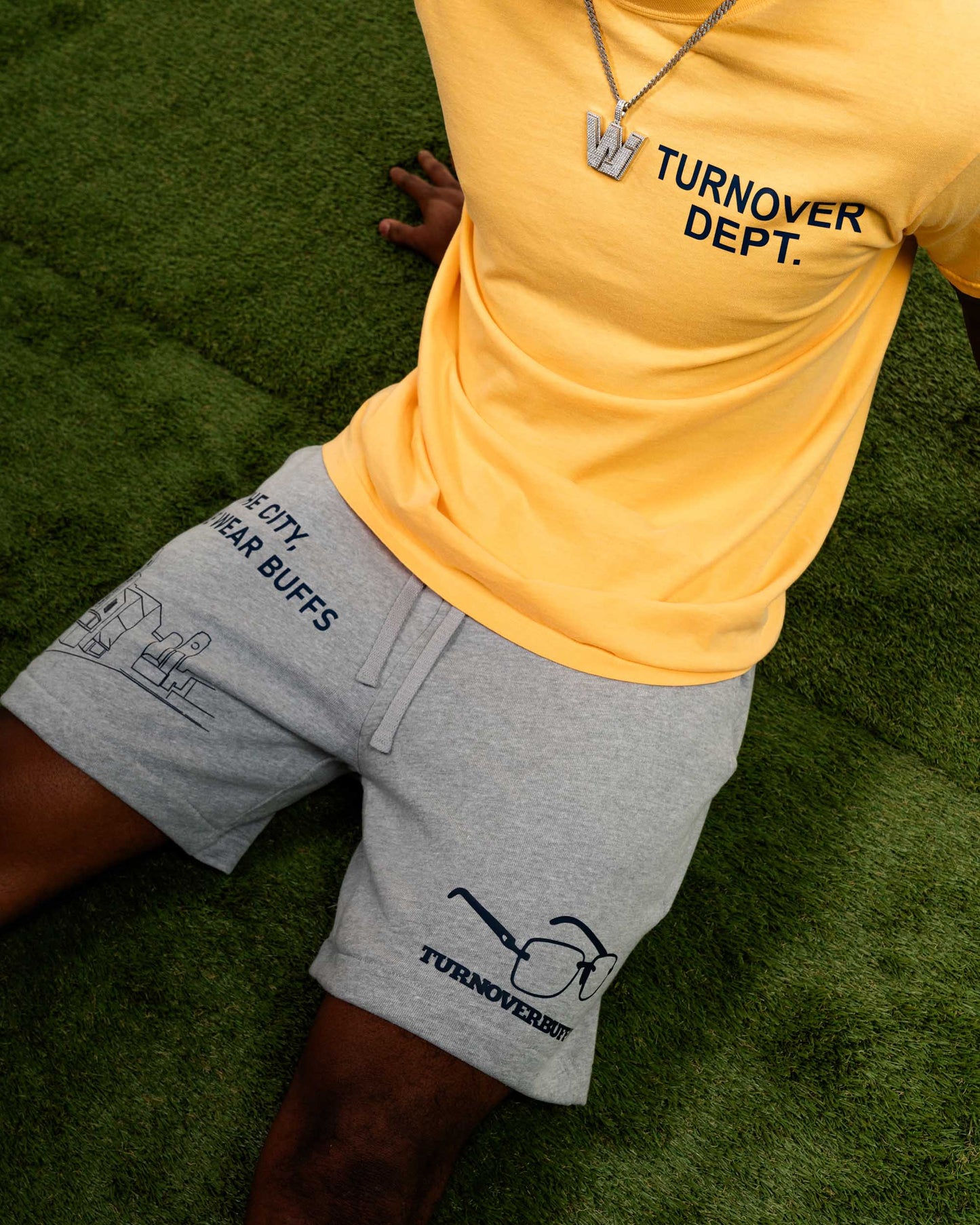 Gray Turnover Buffs Shorts