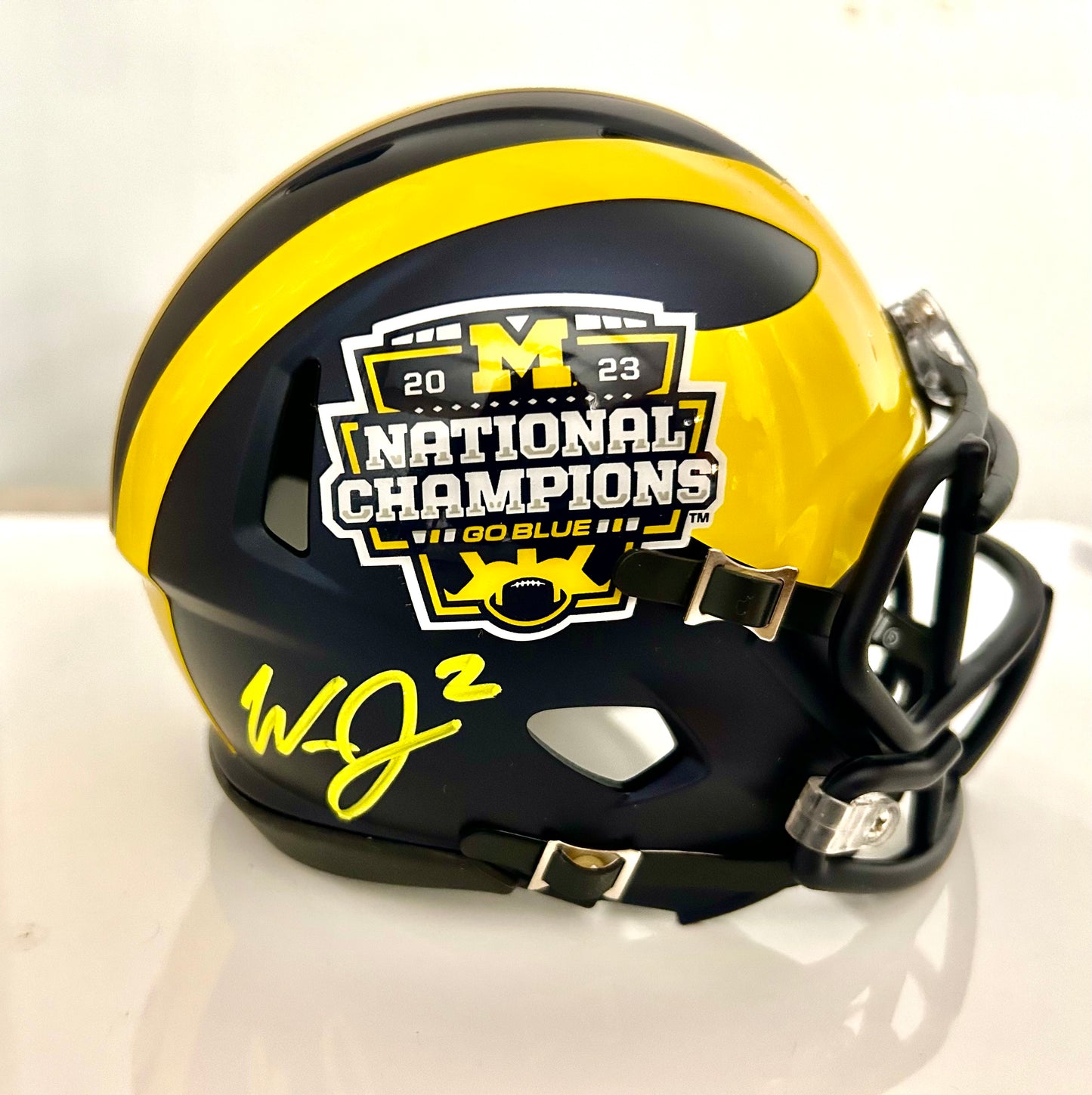 Signed National Champions Mini Helmet