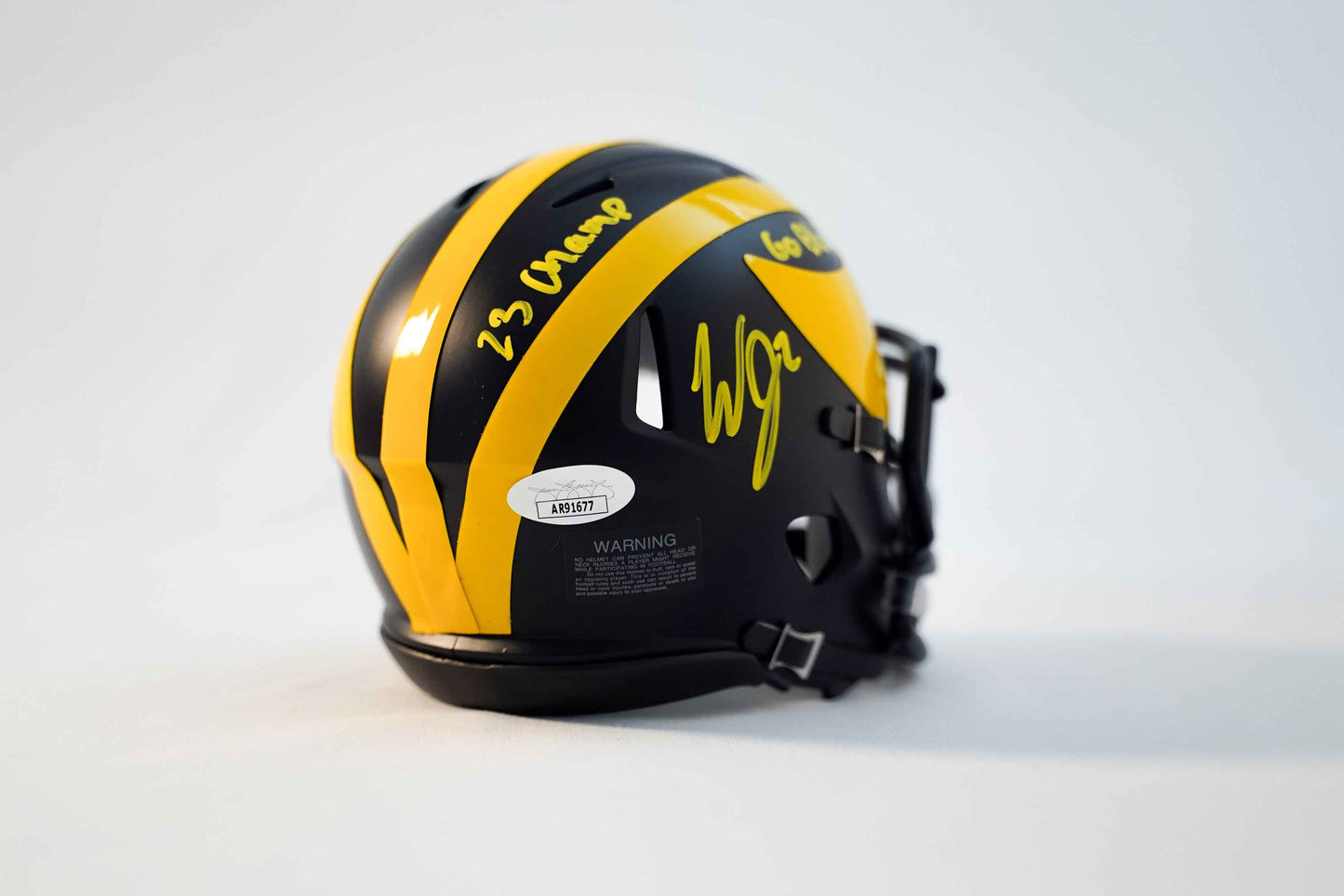 Signed Michigan Mini Helmet