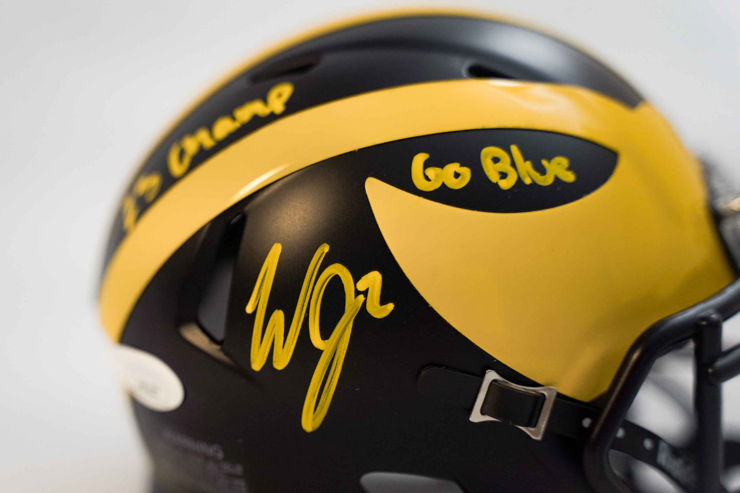 Signed Michigan Mini Helmet